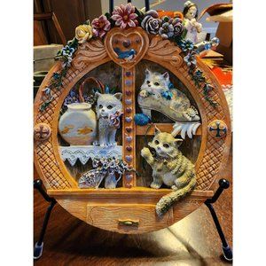 3D Three Playful Kittens Decorative Wall Hanging 6.5" Plate by Mc Art Co.